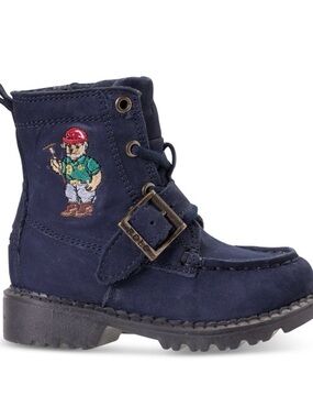 Toddler Boys Ranger High ll Bear Boots Navy New Authentic Sz 4